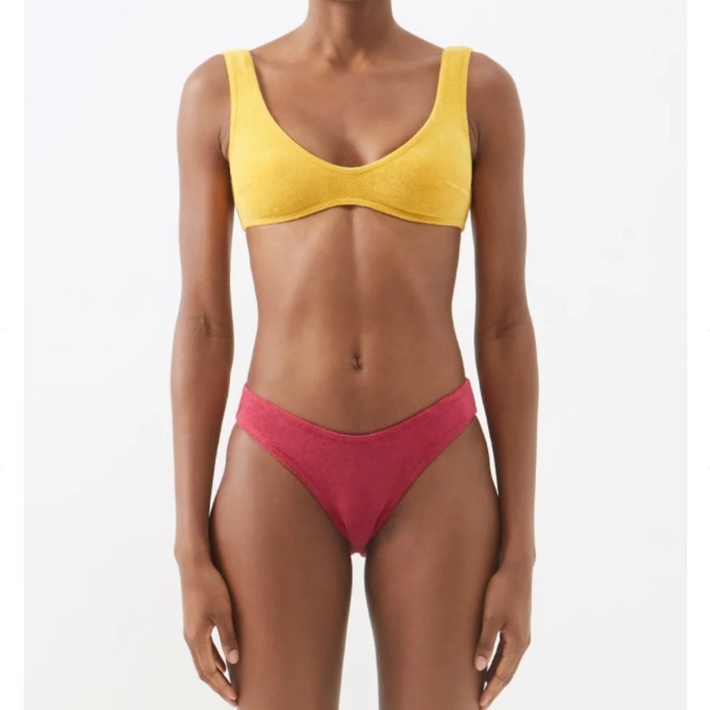 NWT Zimmermann Jude Terry Scoop bikini in Mismatched